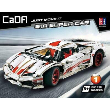 Klocki techniczne CaDA 1696 el. Autko sportowe 610 SUPER-CAR dla dzieci 8+